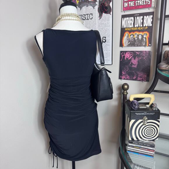 NWT Express Ruched Side Drawstring Bodycon Mini Dress - Picture 3 of 6